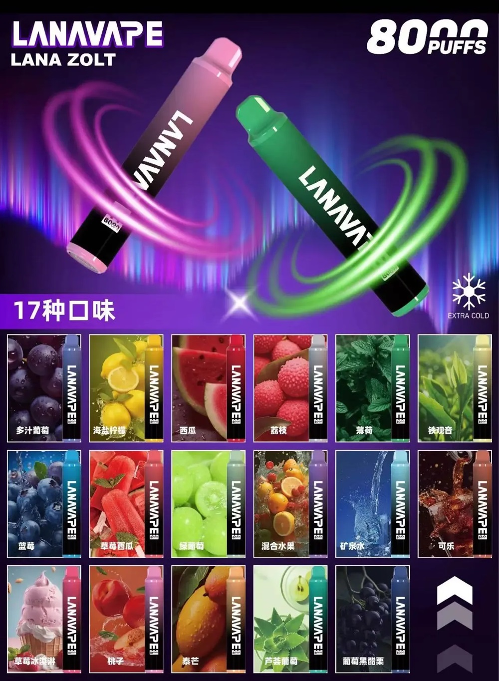 拋棄式電子煙 LANA8000口 LANA一次性電子煙 現貨